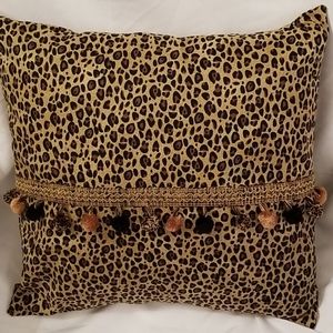 Cheetah Print Covered Pillow